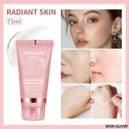 Pink Collagen Night Wrapping Mask for radiant skin, a must-try Korean facial treat