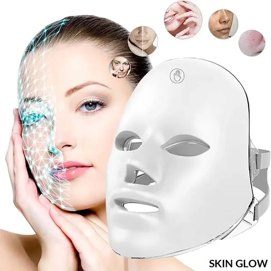 LED light therapy facial LED mask for skin rejuvenation treatments in 7 colors