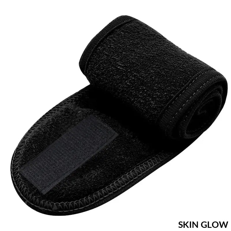 Black padded velcro strap for comfy headband makeup accessories and face washing