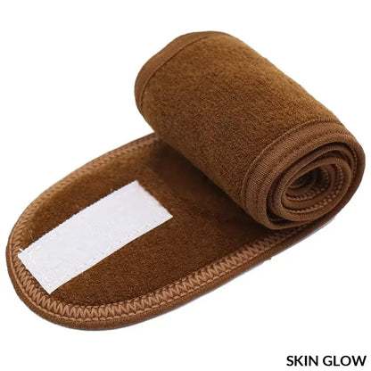 Brown elastic bandage wrap with label for Headband Makeup Accessories Face Washing Bath SPA