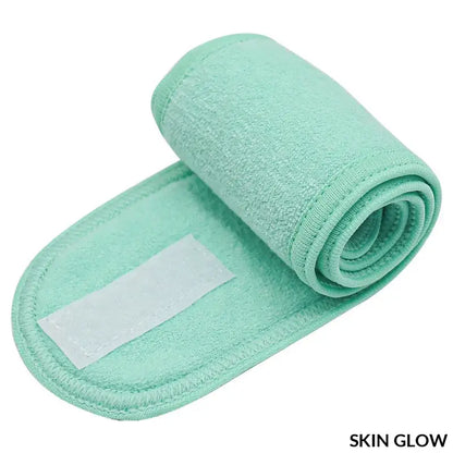 Mint green microfiber makeup remover cloth for headband makeup accessories and face washing