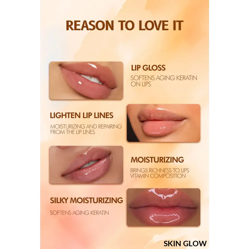 Promotional beauty ad showcasing Lip Sleep Mask Night and moisturizing lip treatments