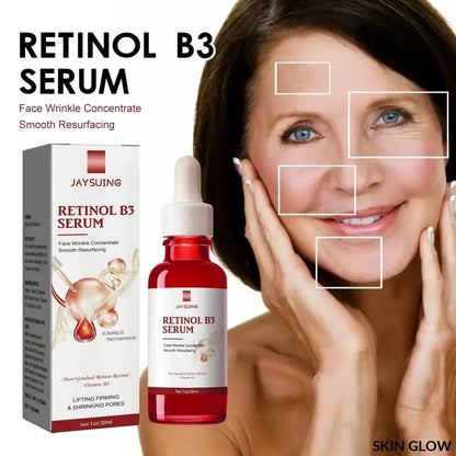 Red bottle of Retinol B3 Face Essence for line lifting firming and deep repair smooth tighten