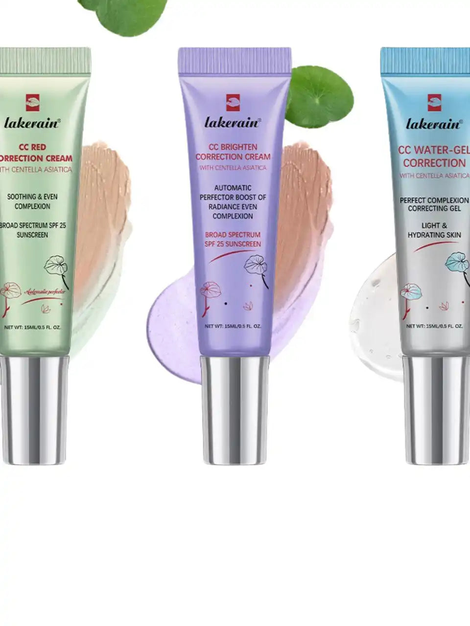 Three tubes of Lakrain CC correction cream.